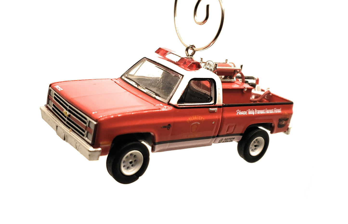 1984 Chevy C20 Truck Fire Red Smokey Bear Christmas Ornament