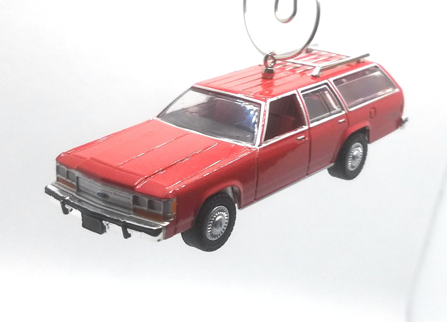 1989 Ford LTD Crown Victoria Station Wagon Red Christmas Ornament