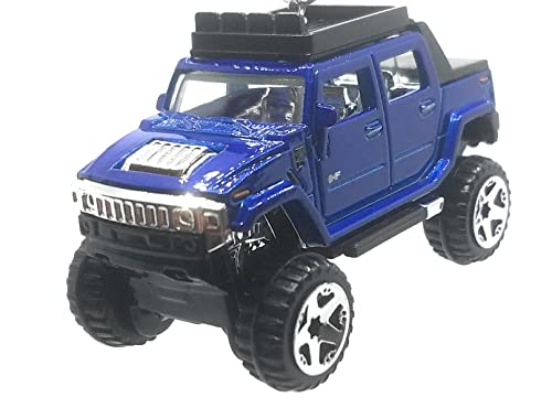 Hummer H2 Blue Black Roof Christmas Ornament