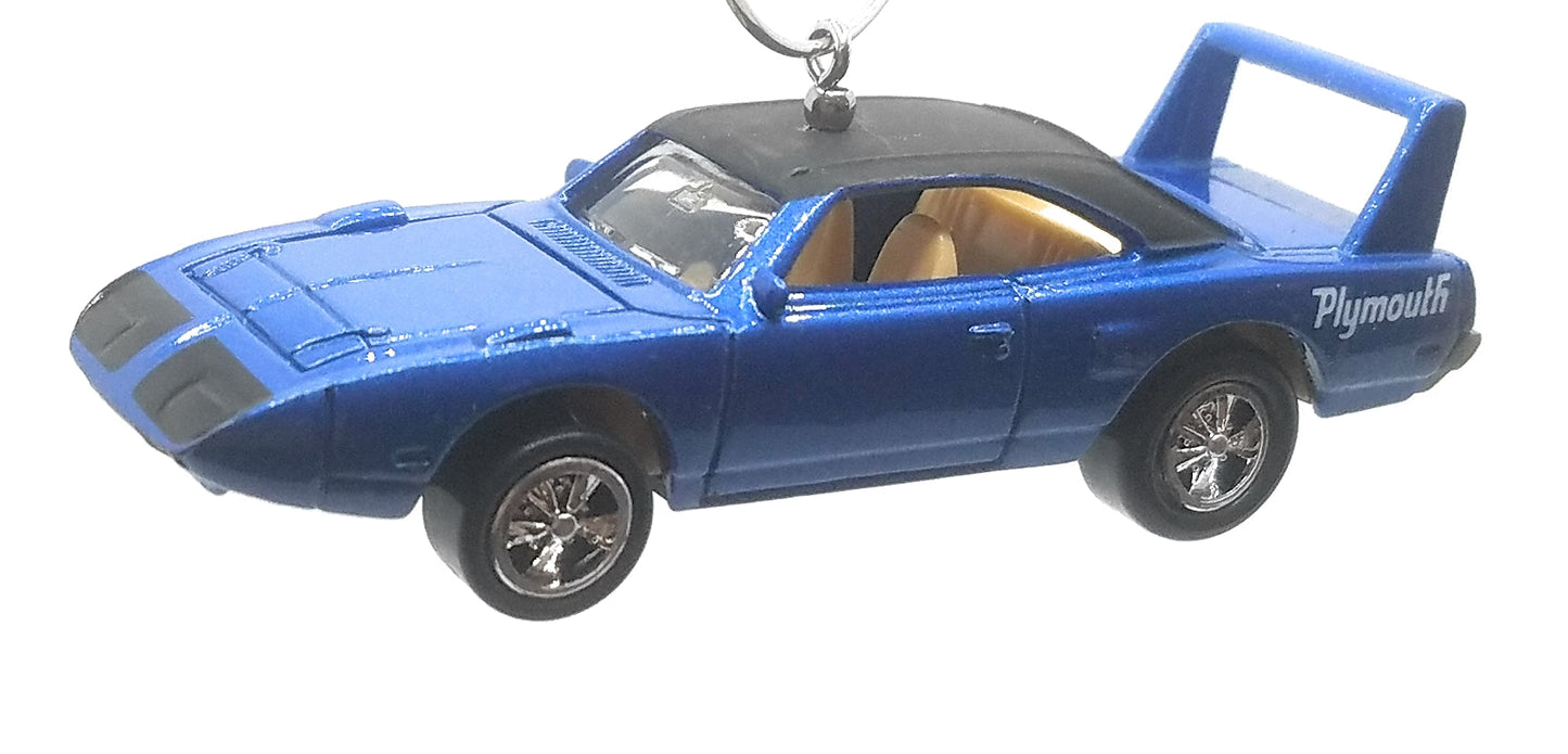 1970 Plymouth Superbird Blue Black Christmas Ornament