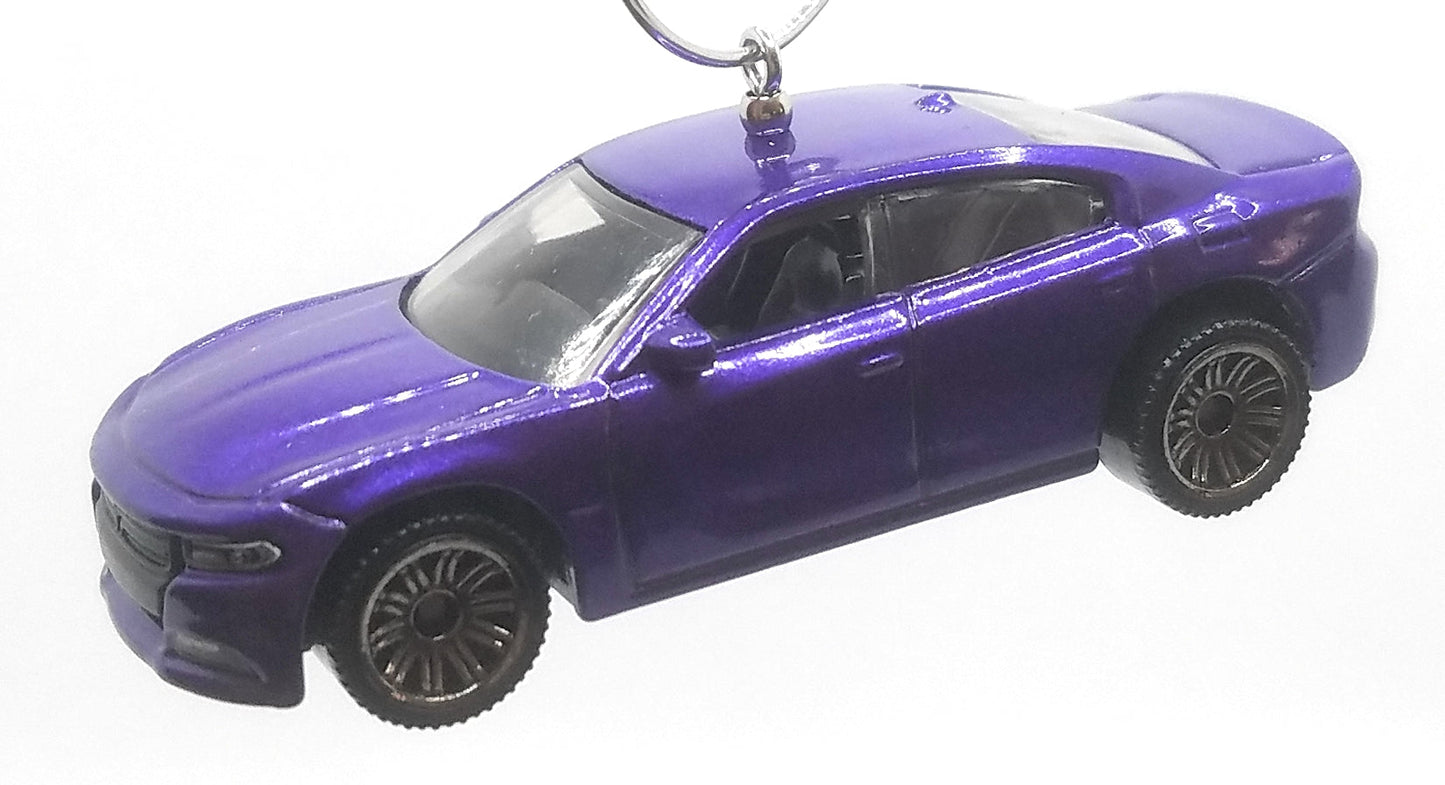 2018 Dodge Charger Purple Christmas Ornament