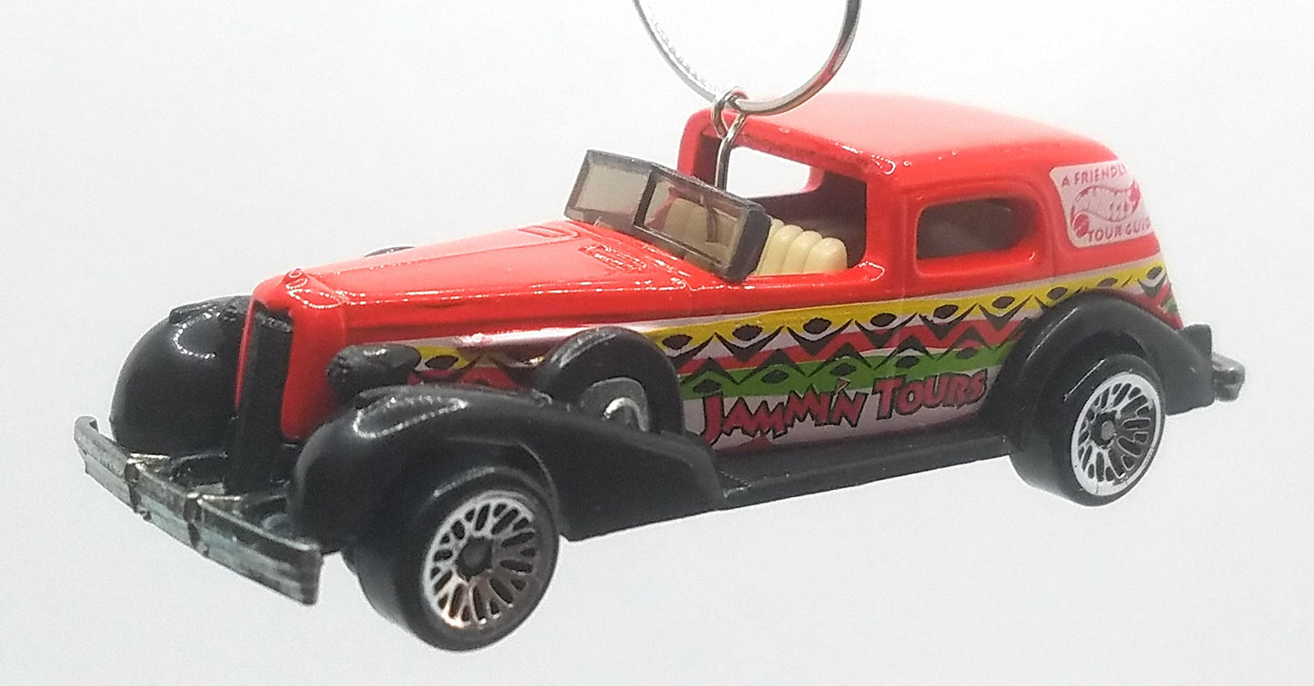 1935 Classic Caddy Cadillac Red Black Christmas Ornament