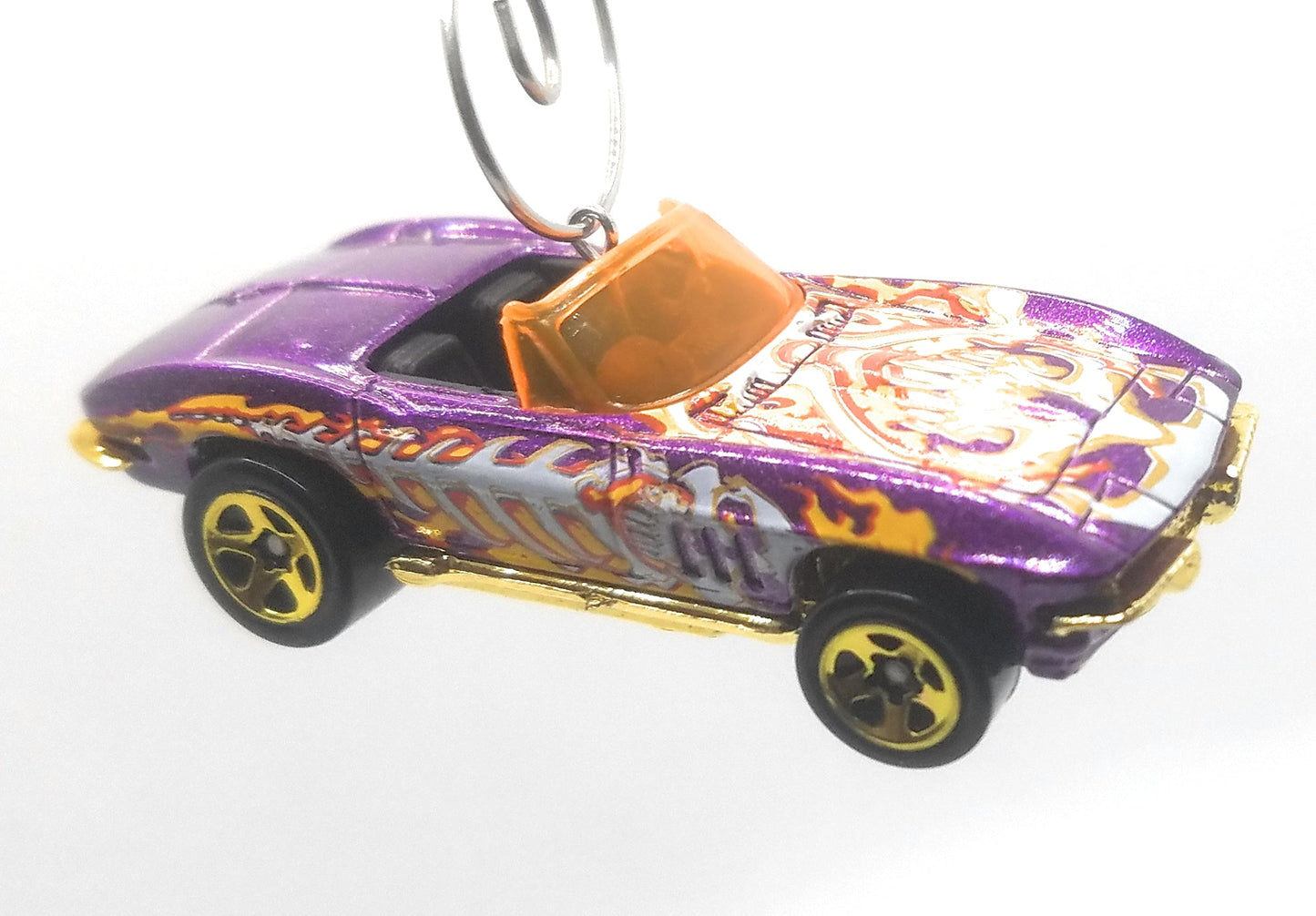 1966 Chevy Corvette Purple Orange Gold Christmas Ornament