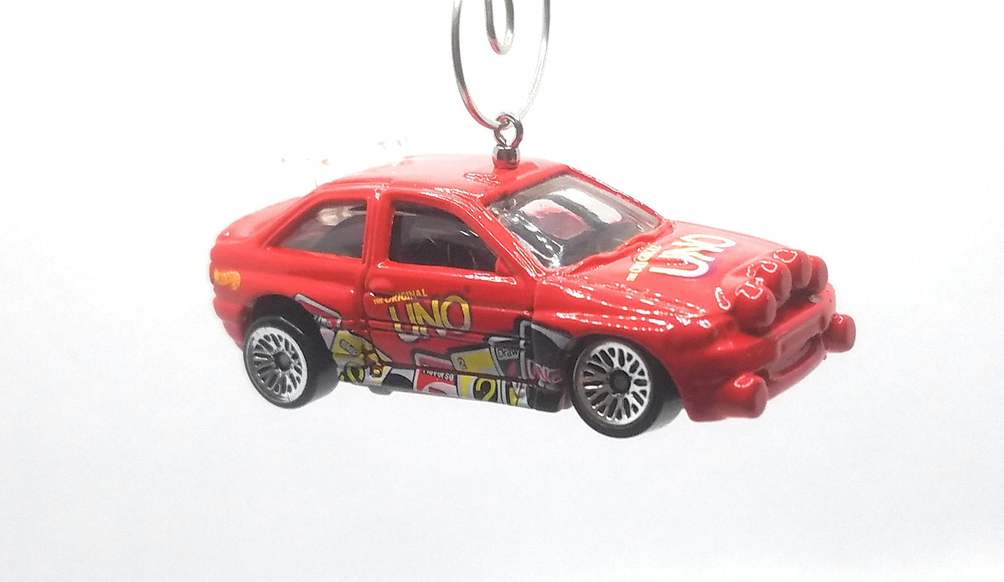 Ford Escort Rally Red Uno Christmas Ornament