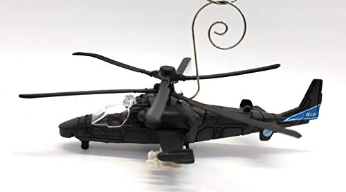 Kamov KA-52 Alligator Helicopter Aircraft Custom Black Christmas Ornament