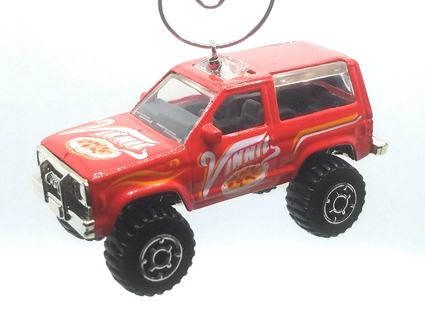 Ford Bronco II Vinnie Pizza Delivery Red Christmas Ornament