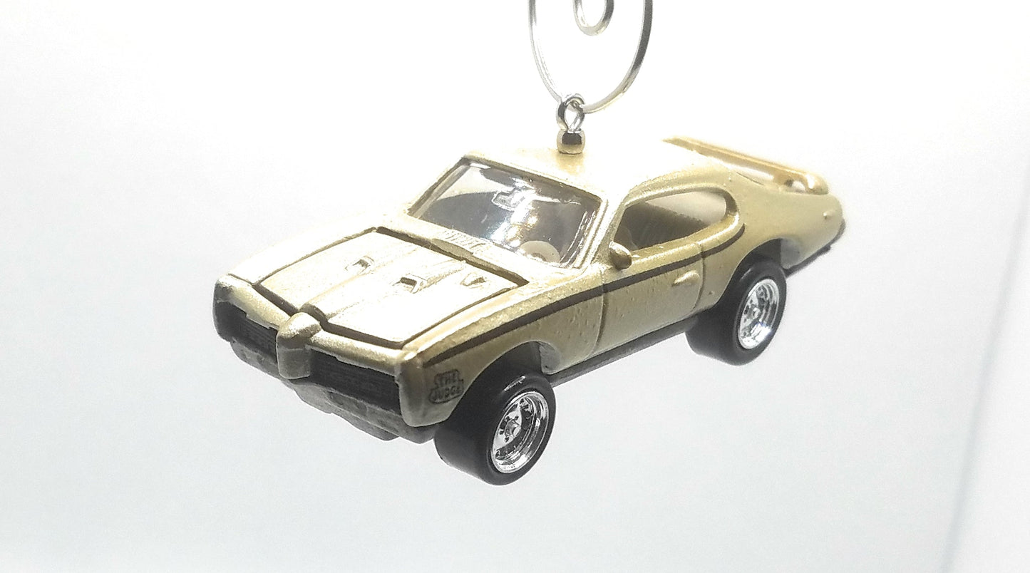 1969 Pontiac GTO Juge Silver Christmas Ornament