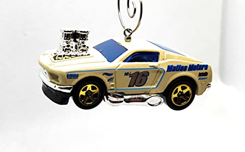 1968 Ford Mustang Tan Big Engine Christmas Ornament