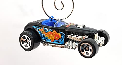 Diecast 1932 Ford Roadster Black Koi Fish Christmas Ornament