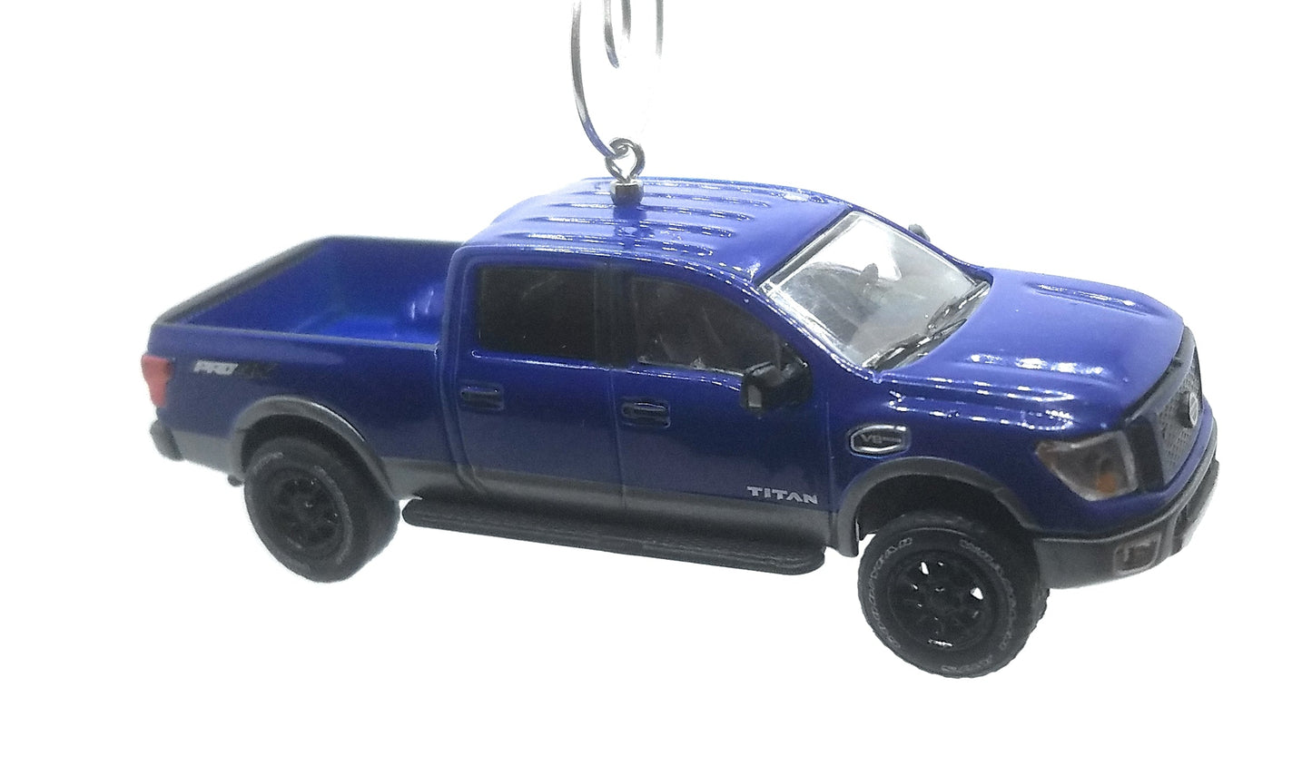 2018 Nissan Titan XD Pro-4X Truck Blue Christmas Ornament