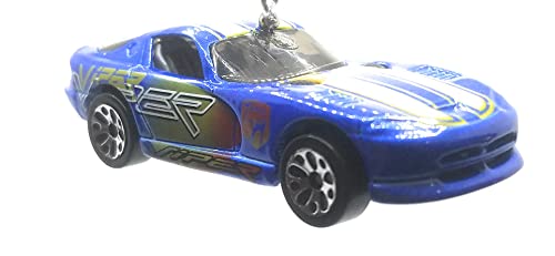 Dodge Viper GTS Blue Yellow Stripes Christmas Ornament