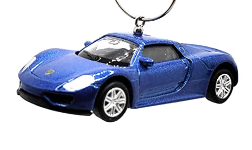 Porsche 918 Spyder Blue Christmas Ornament