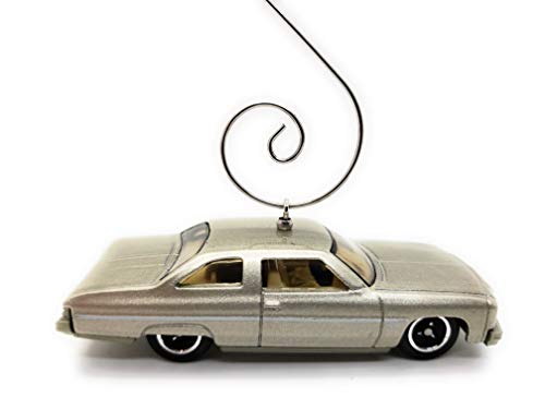1975 Chevy Caprice Car Custom Diecast Silver Christmas Ornament