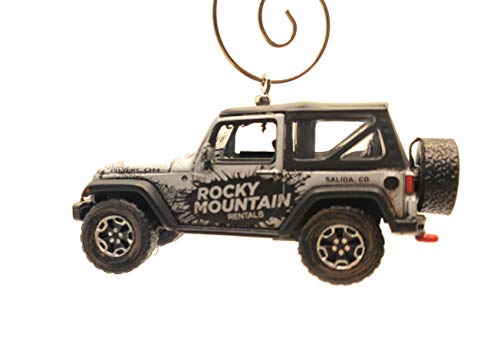2015 for Jeep Wrangler JK Rubicon Custom Gray Rocky Moutains Christmas Ornament