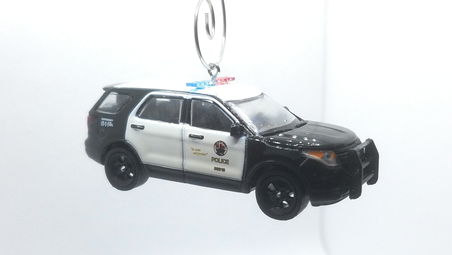 2013 Ford Police Interceptor Los Angeles Police Dept LAPD Christmas Ornament