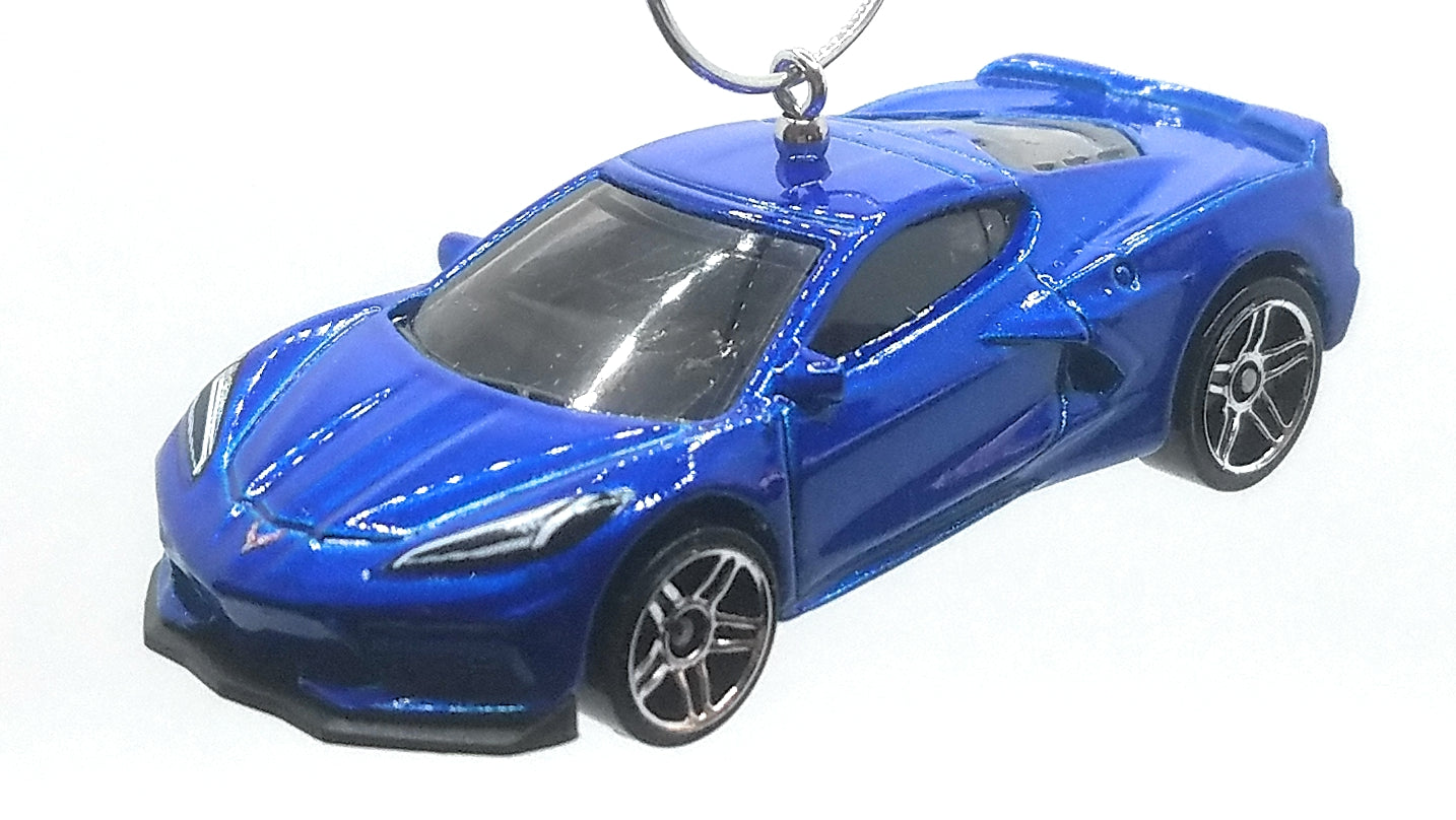 2020 Chevy Corvette C8 Blue Christmas Ornament