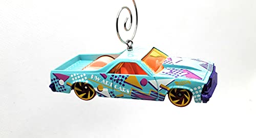 1980 Chevy El Camino Blue Art Car Christmas Ornament