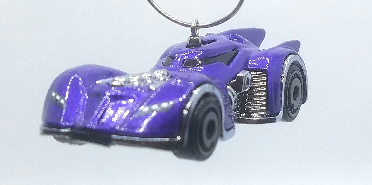 Batman: Arkham Asylum Batmobile Purple Christmas Ornament