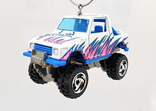 Jeep CJ YJ Wrangler Beach Patrol White Pink Blue Christmas Ornament