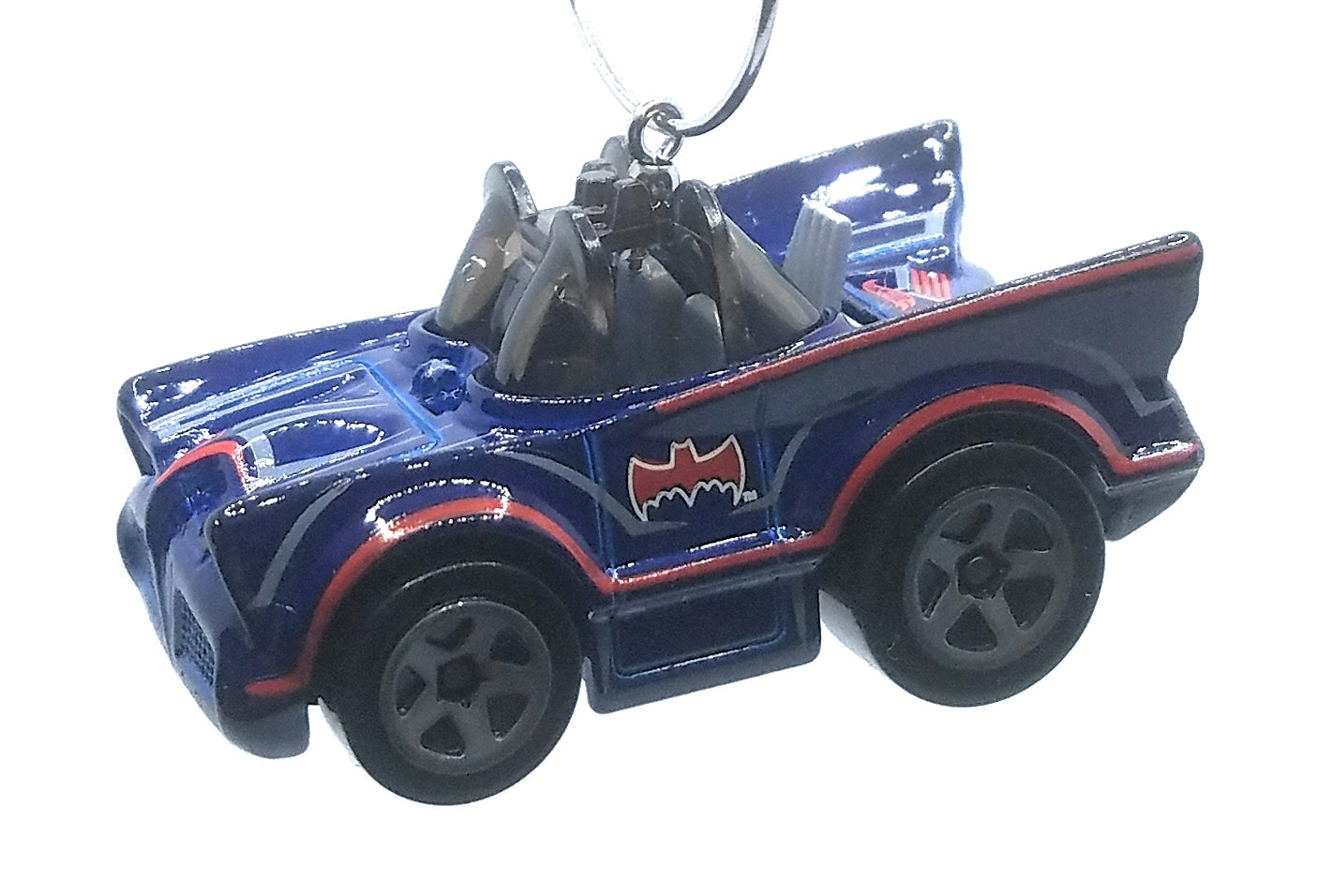 Classic TV Series Batmobile Tooned Blue Red Christmas Ornament