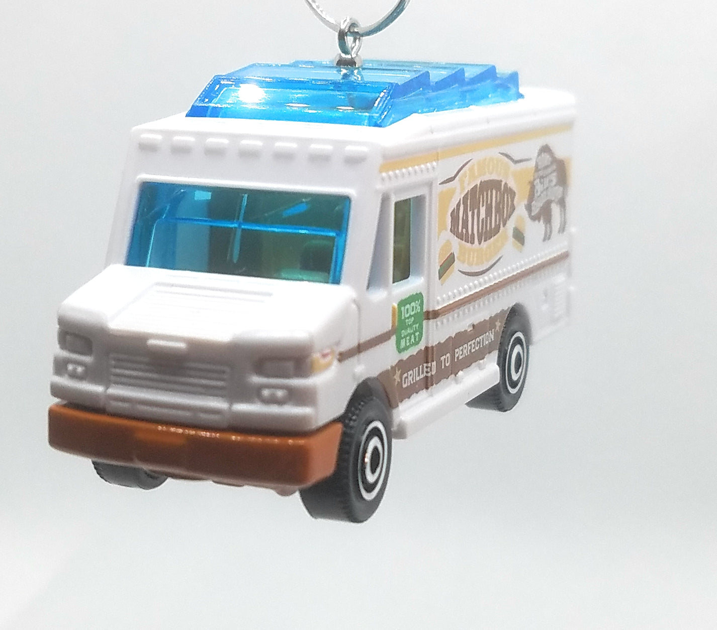 Chow Mobile Food Truck Burger Food Truck White Christmas Ornament
