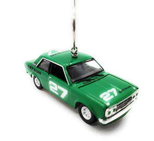 1970 Datsun 510 Car Custom Diecast Green Christmas Ornament