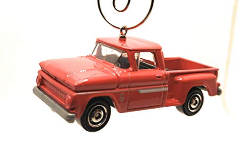 1963 Chevy C-10 Pickup Truck Top Gun Red Christmas Ornament