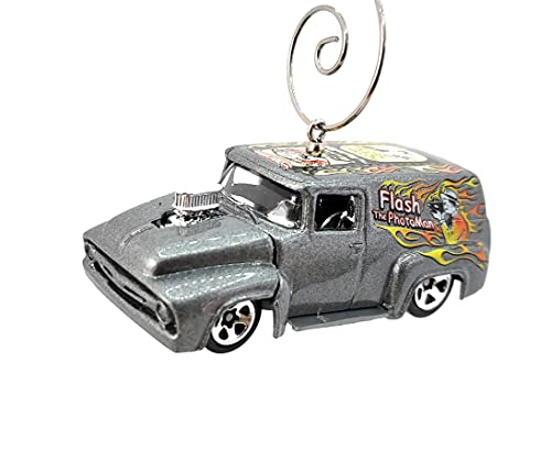 1956 Ford Panel Truck Gray Christmas Ornament