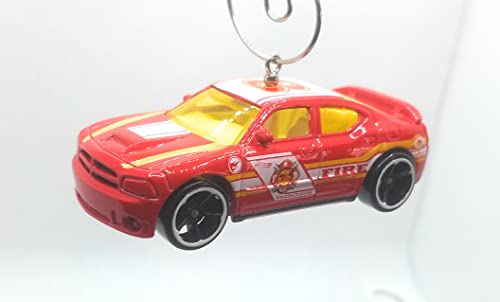Dodge Charger SRT 8 Red Fire Dept Christmas Ornament