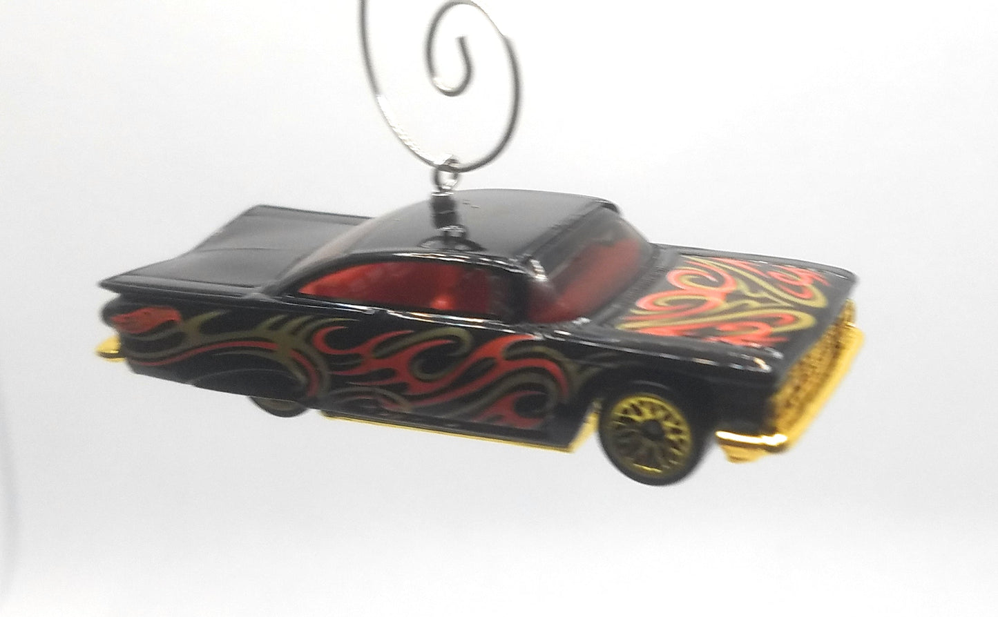1958 Chevy Impala Black Gold Christmas Ornament