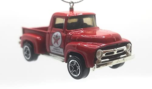 1956 Ford Pickup Truck Red White Christmas Ornament