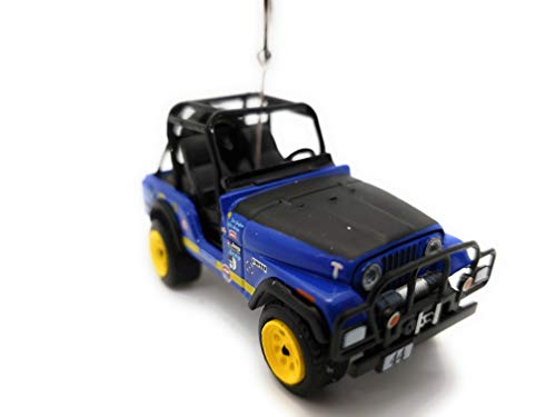 1971 Jeep CJ-5 SUV Custom Diecast Blue Christmas Ornament