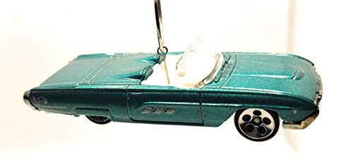 1963 Ford T-Bird Thunderbird Convertible Teal Christmas Ornament