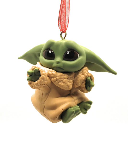 Baby Yoda Sad Sitting Grogu Mandalorian Star Wars Custom Christmas Ornament