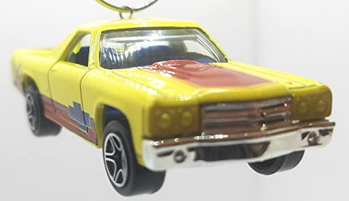 1970 Chevy El Camino Yellow Christmas Ornament