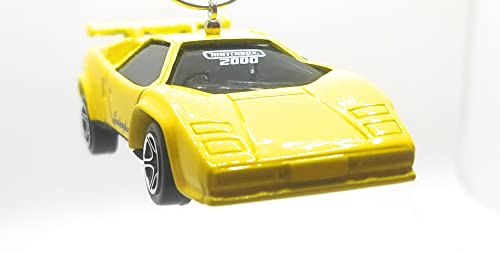 Lamborghini Countach Yellow Christmas Ornament