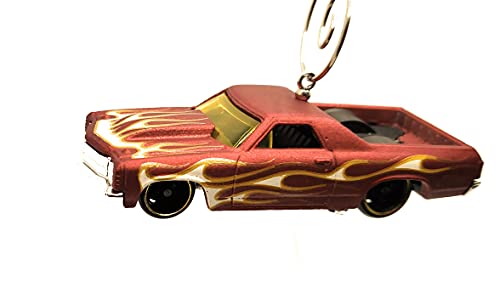 1971 for Chevy El Camino Red Flames Christmas Ornament