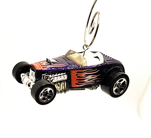 1942 Ford Duece Coupe Roadster Christmas Ornament 1:64 Purple w White
