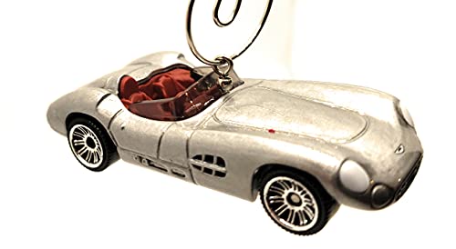 1956 Aston Martin DBR1 Silver Christmas Ornament