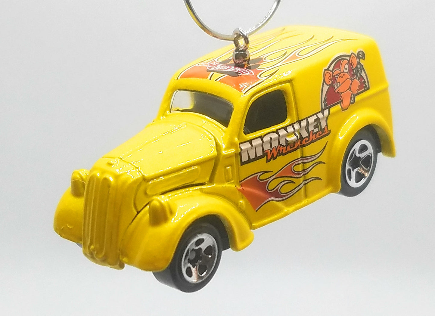 Anglia Panel Repair Truck Yellow Orange Christmas Ornament