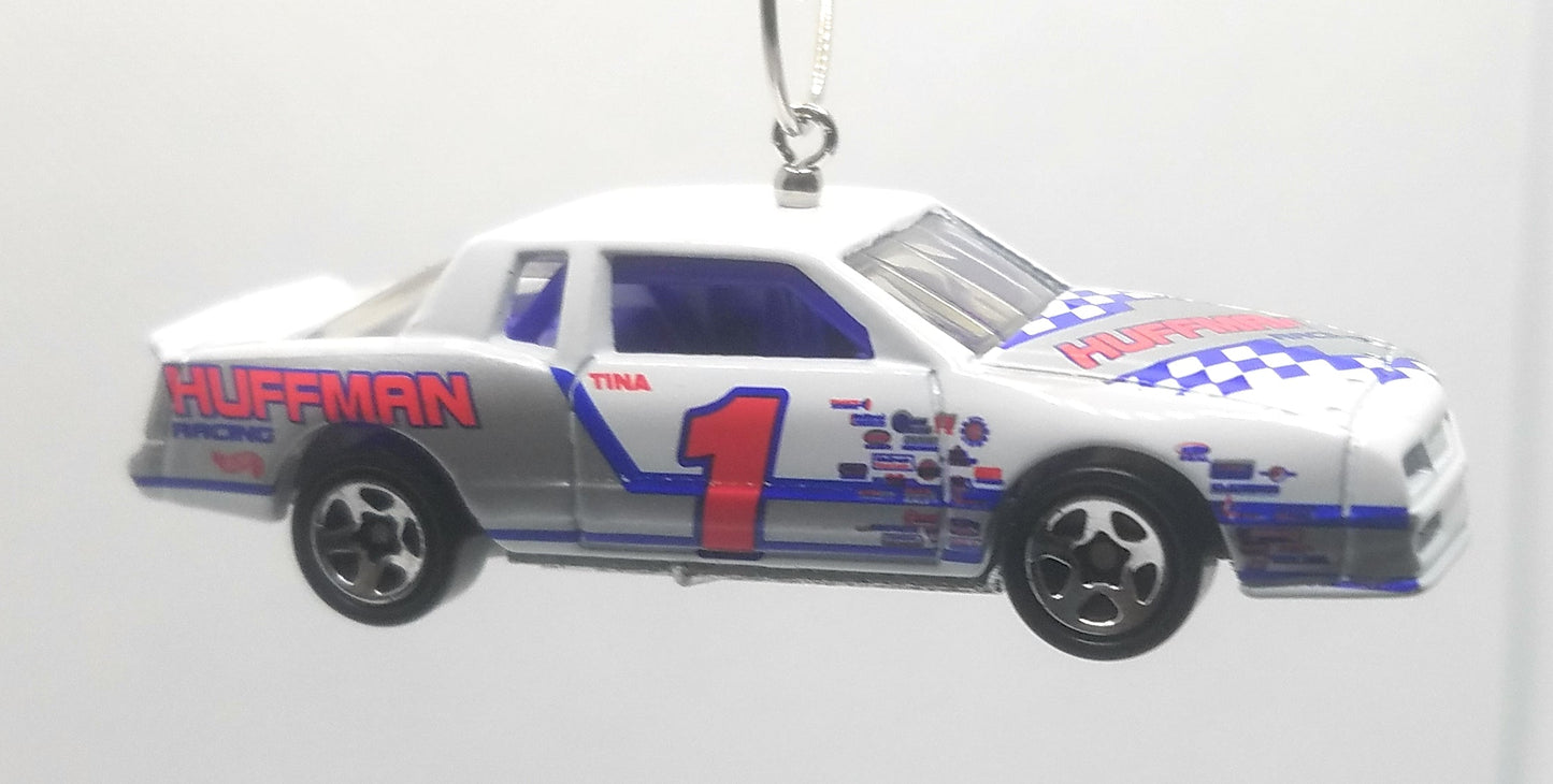 Chevy Stock Car White #1 Christmas Ornament