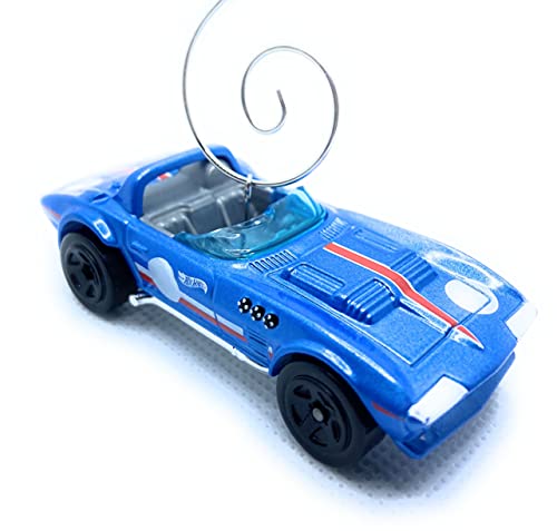 Chevy Corvette Convertible Blue Red Stripe Christmas Ornament