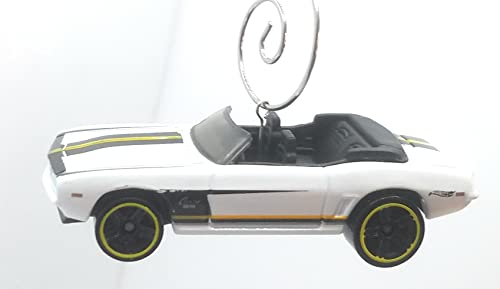 1969 Chevy Camaro White Black Christmas Ornament