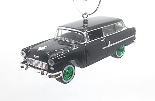 Ltd Ed 1955 Chevy Two-Ten Wagon Black Christmas Ornament