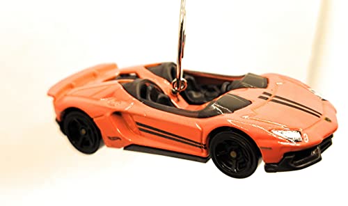 for Lamborghini Aventador J Orange Christmas Ornament