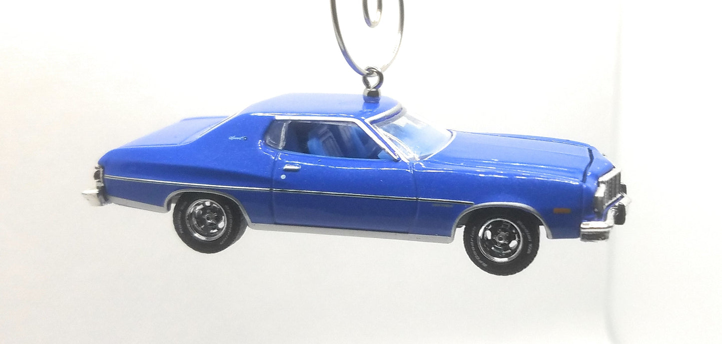 1974 Ford Gran Torino Sport Blue Christmas Ornament