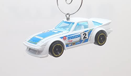 Mazda RX-7 White Blue Christmas Ornament