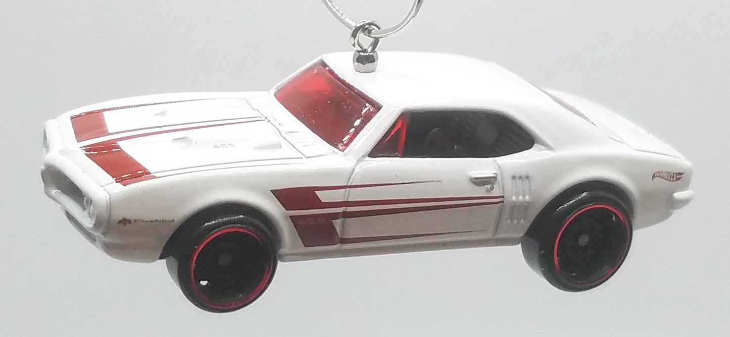1967 Pontiac Firebird White Red Christmas Ornament