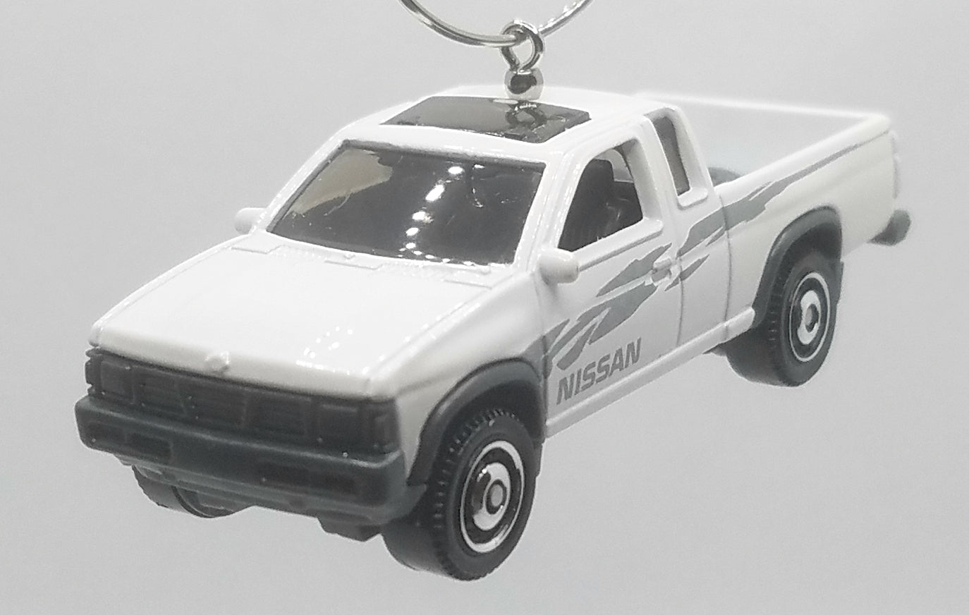 1995 Nissan Hardbody (D21) White Grey Christmas Ornament