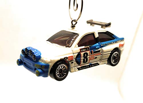 Ford Escort Rally Race Car White Christmas Ornament